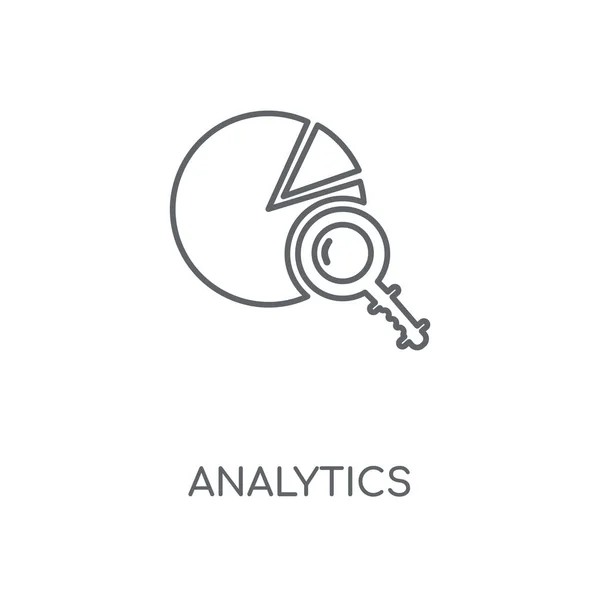 Аналитическая Линейная Иконка Дизайн Символов Мазков Концепции Аналитики Тонкие Графические — стоковый вектор