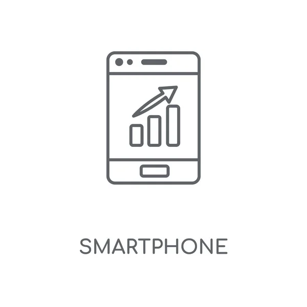 Smartphone Lineaire Pictogram Smartphone Lijn Symbool Conceptontwerp Dunne Grafische Elementen — Stockvector