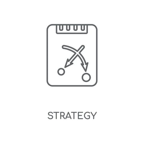 Ícone Linear Estratégia Conceito Estratégia Design Símbolo Curso Elementos Gráficos — Vetor de Stock