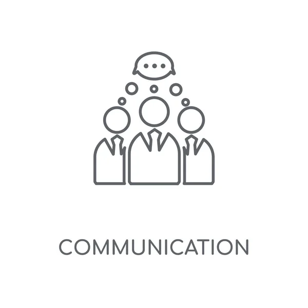Icône Linéaire Communication Concept Communication Conception Symbole Course Illustration Vectorielle — Image vectorielle