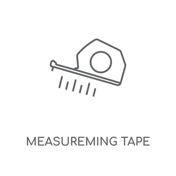 Measureming テープ線形アイコン Measureming テープ コンセプト ストローク シンボル デザイン 薄いグラフィック要素ベクトル イラスト — ストックベクタ