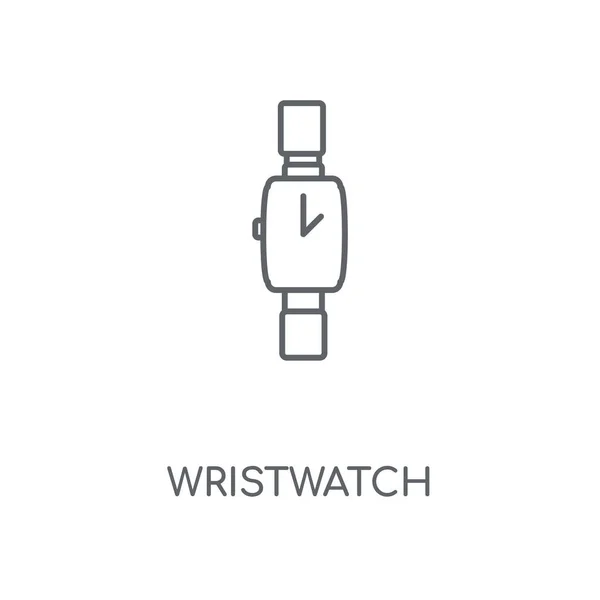 Ícone Linear Relógio Pulso Design Símbolo Curso Conceito Relógio Pulso — Vetor de Stock