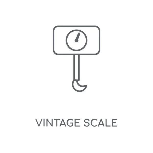 Ícone Linear Vintage Scale Design Símbolo Curso Conceito Vintage Scale —  Vetores de Stock