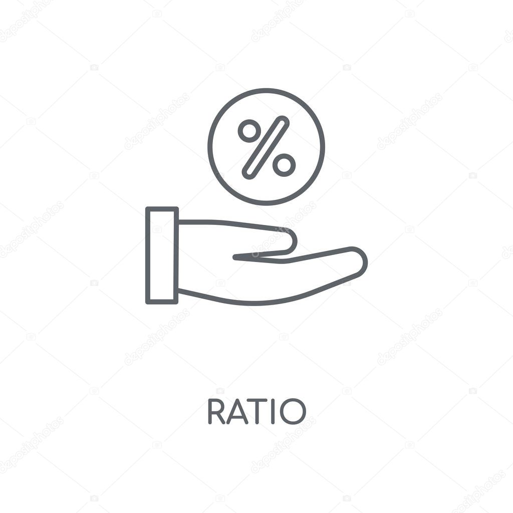 Ratio linear icon. Ratio concept stroke symbol design. Thin graphic elements vector illustration, outline pattern on a white background, eps 10.