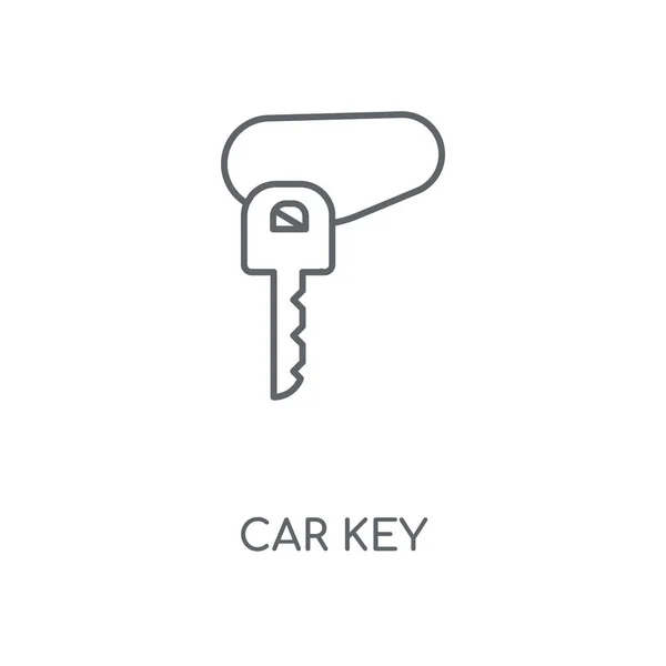 Autoschlüssel Lineares Symbol Car Key Concept Stroke Symbol Design Dünne — Stockvektor