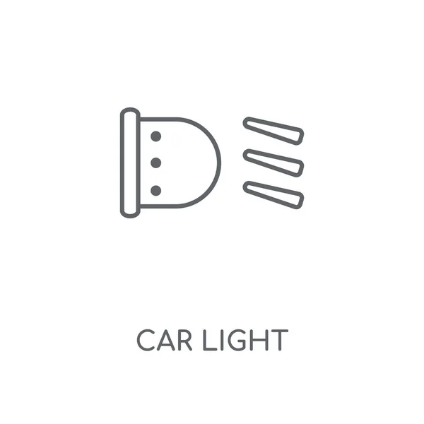 Icona Lineare Car Light Design Del Simbolo Della Corsa Della — Vettoriale Stock
