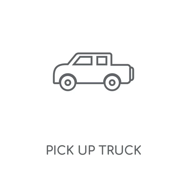 Pick Truck Lineaire Pictogram Pick Truck Conceptontwerp Beroerte Symbool Dunne — Stockvector