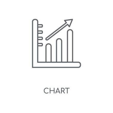 Grafik doğrusal simgesi. Grafik kavramı kontur sembolü tasarım. İnce grafik öğeleri illüstrasyon, beyaz bir arka plan, eps 10 anahat desen vektör.
