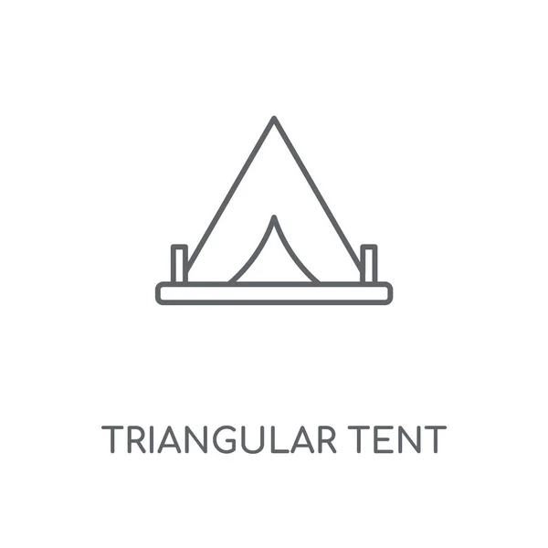 Tienda Triangular Icono Lineal Diseño Símbolo Carrera Concepto Tienda Triangular — Vector de stock