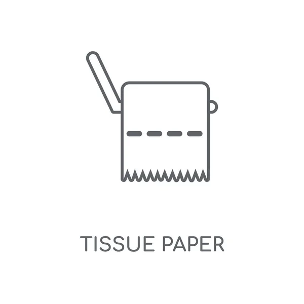 纸巾线性图标 纸巾概念笔画符号设计 薄的图形元素向量例证 在白色背景上的轮廓样式 Eps — 图库矢量图片