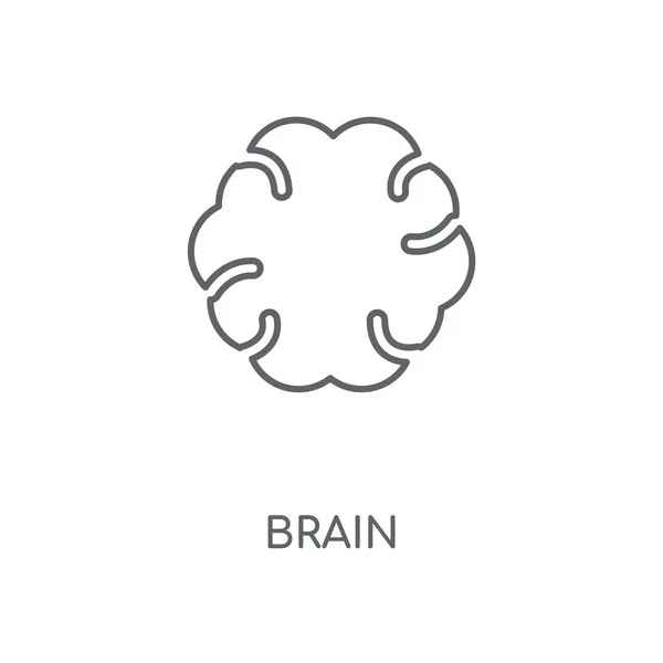 Icono Cerebral Lineal Concepto Cerebral Diseño Símbolo Carrera Elementos Gráficos — Vector de stock