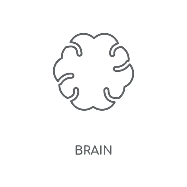 Brain Linear Icon Brain Concept Stroke Symbol Design Thin Graphic — Stock Vector