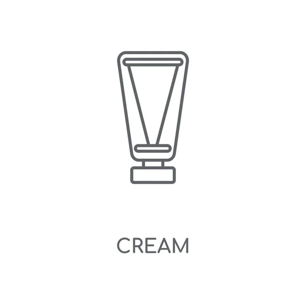 Icono Lineal Crema Crema Concepto Carrera Símbolo Diseño Elementos Gráficos — Vector de stock