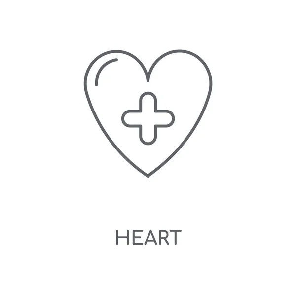 Icono Lineal Del Corazón Concepto Corazón Diseño Símbolo Golpe Elementos — Archivo Imágenes Vectoriales