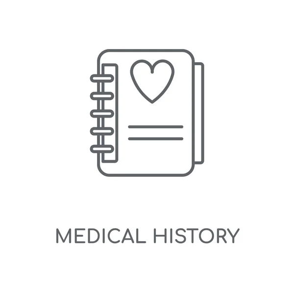 Лінійна Ікона Історії Медицини Концепція Медичної Історії Розробка Символів Інсульту — стоковий вектор