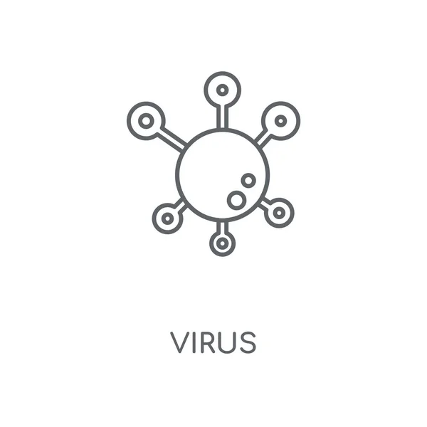 Icono Lineal Del Virus Concepto Virus Diseño Símbolo Carrera Elementos — Archivo Imágenes Vectoriales