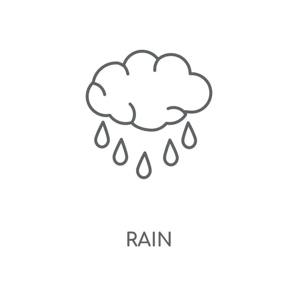 Deszcz Ikona Liniowej Deszcz Koncepcja Symbol Obrysu Cienkich Elementów Graficznych — Wektor stockowy