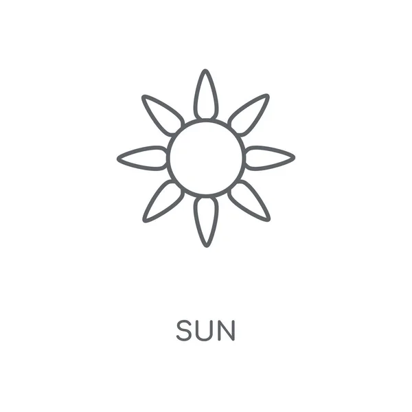 Ícone Linear Sol Projeto Símbolo Curso Conceito Sol Elementos Gráficos — Vetor de Stock