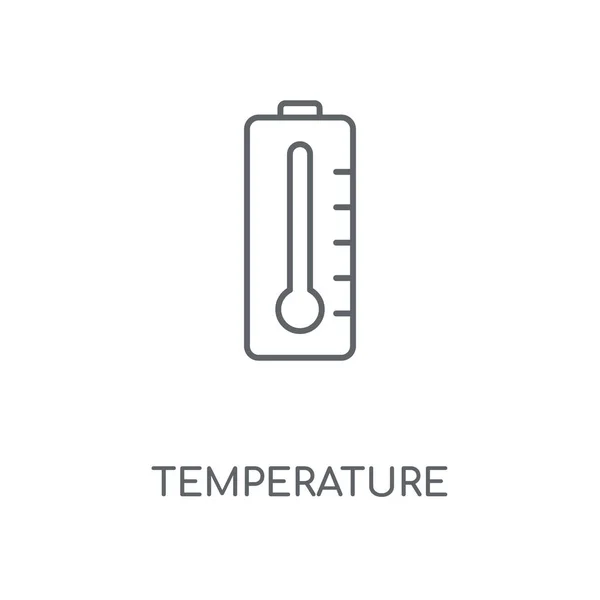 Temperatur Linjär Ikonen Temperatur Konceptdesign Stroke Symbol Tunn Grafiska Element — Stock vektor