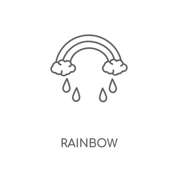 Regenbogen Lineares Symbol Regenbogen Konzept Strich Symbol Design Dünne Grafische — Stockvektor