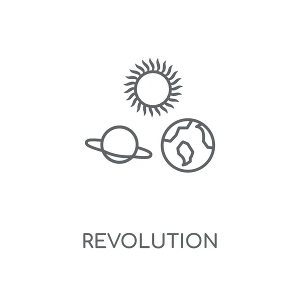 Линейная Иконка Революции Концепция Революции Тонкие Графические Элементы Векторная Иллюстрация — стоковый вектор