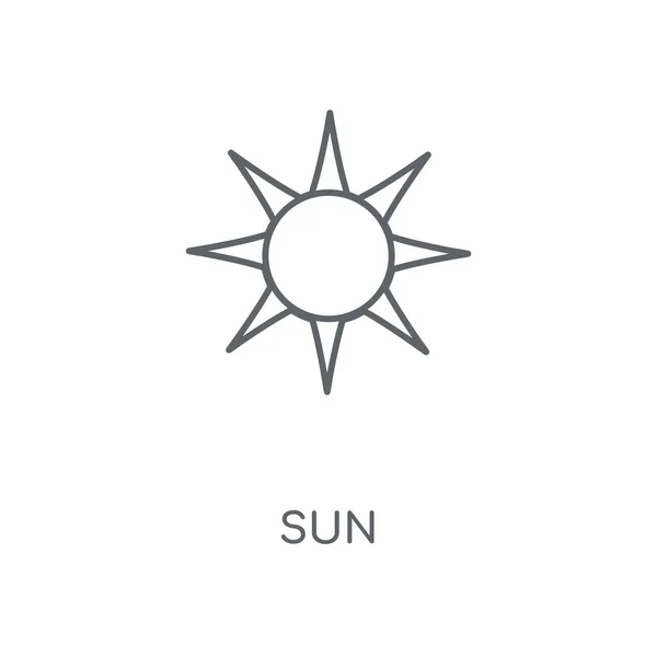 Güneş Doğrusal Simgesi Paz Kavramı Kontur Sembol Tasarımı Nce Grafik — Stok Vektör