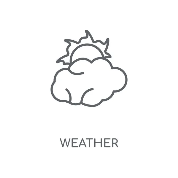 Icône Linéaire Météo Concept Météo Conception Symbole Course Illustration Vectorielle — Image vectorielle