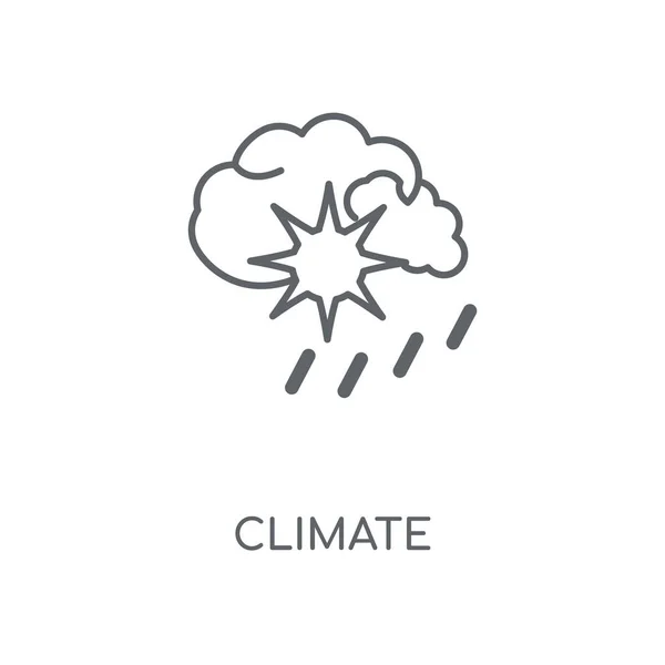 气候线性图标 气候概念笔画符号设计 薄的图形元素向量例证 在白色背景上的轮廓样式 Eps — 图库矢量图片
