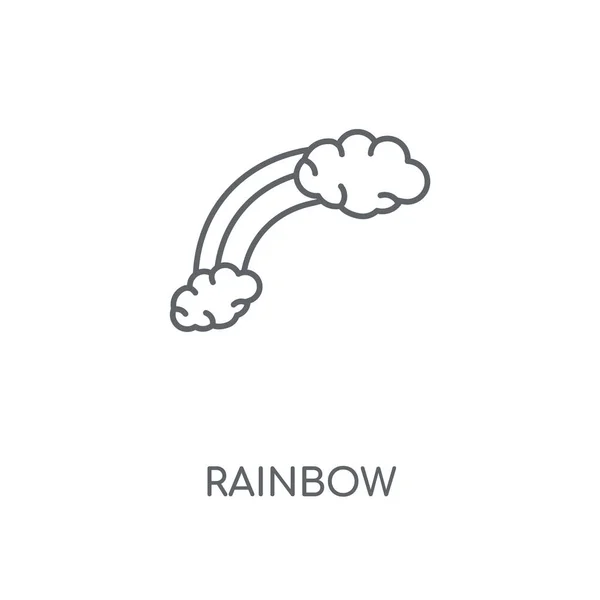 Regenboog Lineaire Pictogram Regenboog Beroerte Symbool Conceptontwerp Dunne Grafische Elementen — Stockvector