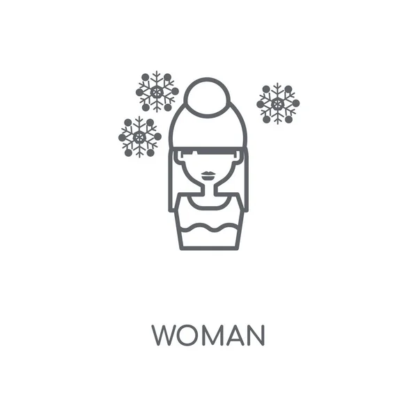 Vrouw Lineaire Pictogram Vrouw Beroerte Symbool Conceptontwerp Dunne Grafische Elementen — Stockvector