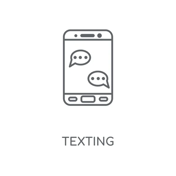 Ícone Linear Mensagens Texting Design Símbolo Traço Conceito Elementos Gráficos — Vetor de Stock