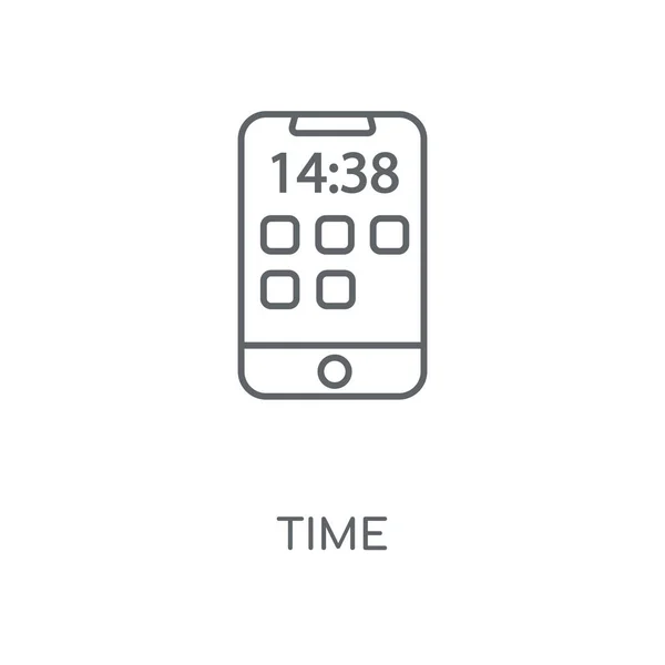 Icono Lineal Tiempo Diseño Símbolo Carrera Concepto Tiempo Elementos Gráficos — Vector de stock