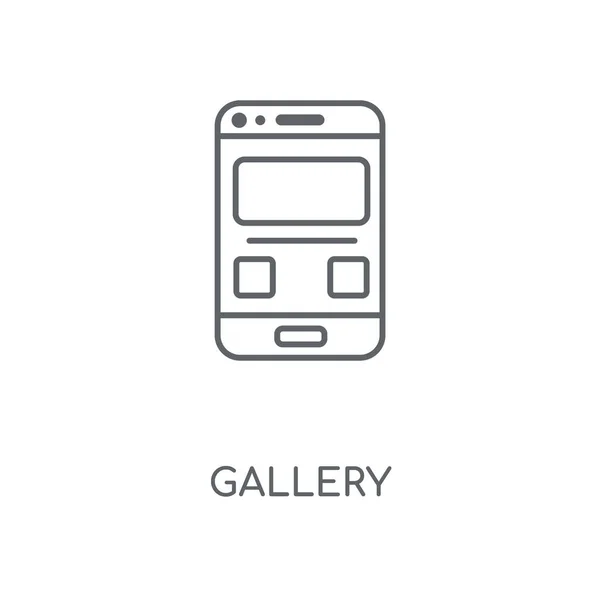 Gallery Linear Icon Gallery Concept Stroke Symbol Design Thin Graphic — Stock Vector