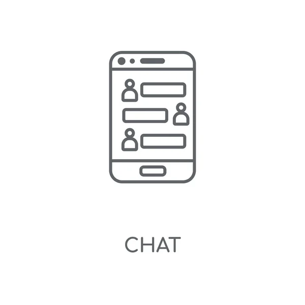 Icono Lineal Chat Diseño Símbolo Trazo Concepto Chat Elementos Gráficos — Vector de stock