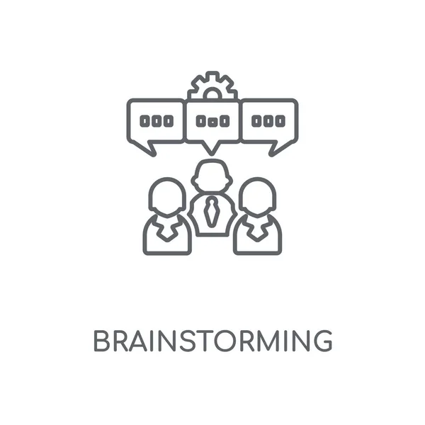 브레인스토밍 아이콘입니다 브레인스토밍 스트로크 디자인입니다 그래픽 일러스트 Eps — 스톡 벡터