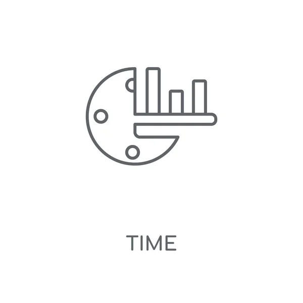 Czas Ikona Liniowej Czas Koncepcja Symbol Obrysu Cienkich Elementów Graficznych — Wektor stockowy