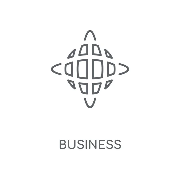 Ícone Linear Negócios Design Símbolo Curso Conceito Negócios Elementos Gráficos — Vetor de Stock