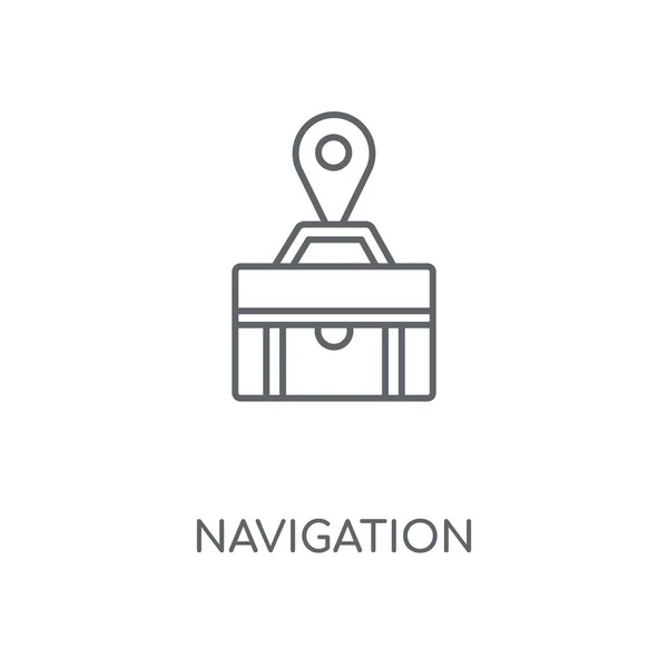 Navigációs Lineáris Ikonra Navigációs Stroke Szimbólum Koncepcióterv Vékony Grafikai Elemek — Stock Vector