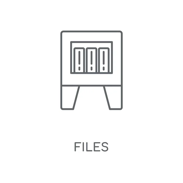 Fichiers Icône Linéaire Fichiers Concept Course Symbole Conception Illustration Vectorielle — Image vectorielle