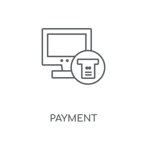 Ikona Liniowej Płatności Płatności Koncepcja Symbol Obrysu Cienkich Elementów Graficznych — Wektor stockowy