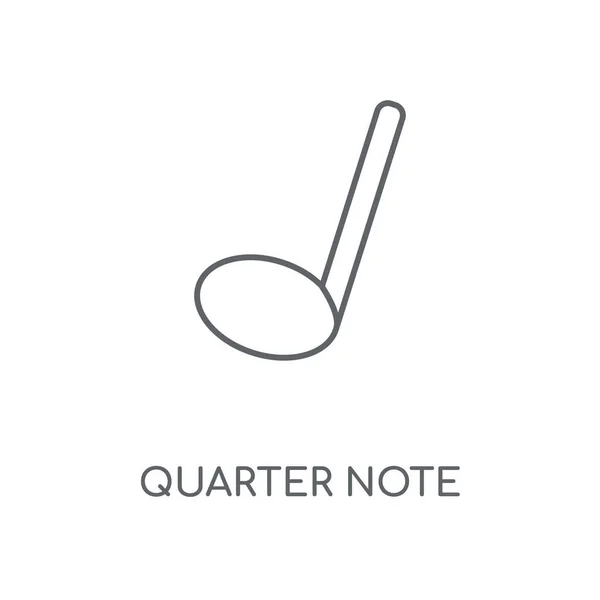 Icône Linéaire Quart Note Concept Quart Note Conception Symbole Course — Image vectorielle