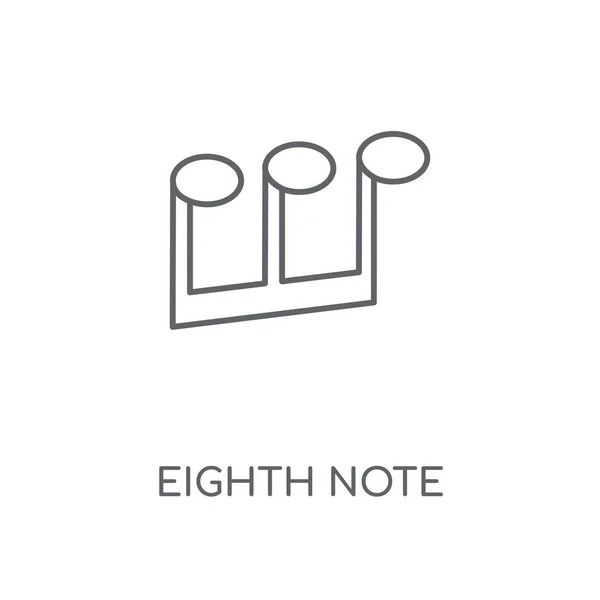 Icône Linéaire Huitième Note Concept Huitième Note Conception Symbole Course — Image vectorielle