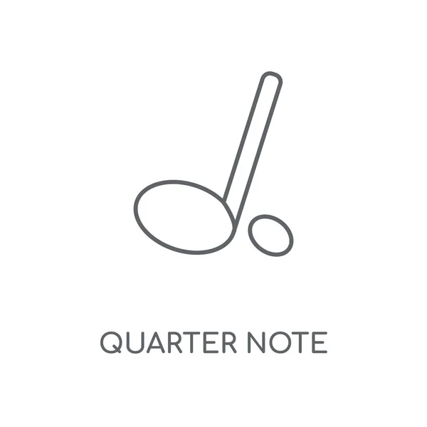 Icône Linéaire Quart Note Concept Quart Note Conception Symbole Course — Image vectorielle