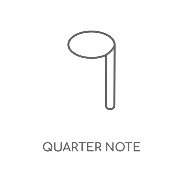 Icône Linéaire Quart Note Concept Quart Note Conception Symbole Course — Image vectorielle