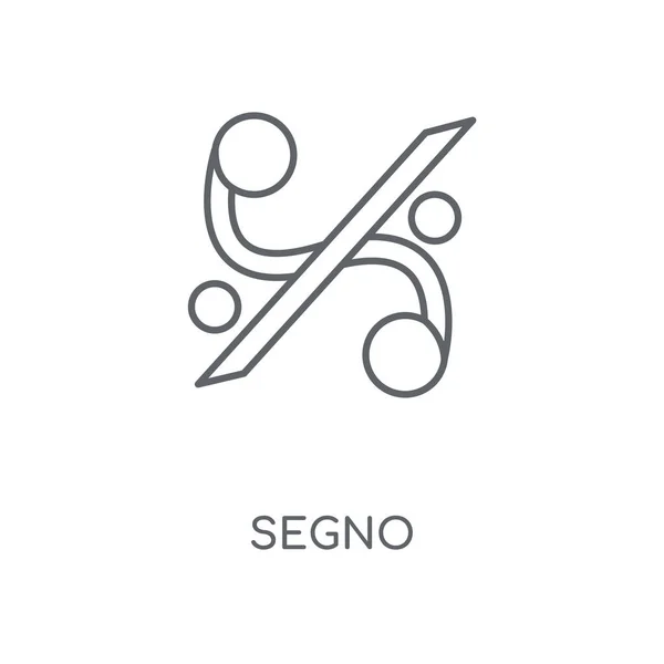 Segno Lineáris Ikonra Segno Stroke Szimbólum Koncepcióterv Vékony Grafikai Elemek — Stock Vector