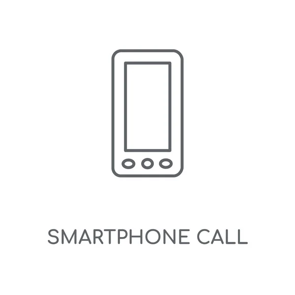 Smartphone Call Icono Lineal Smartphone Concepto Llamada Diseño Símbolo Carrera — Vector de stock