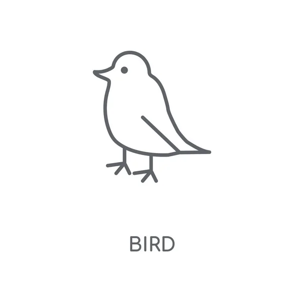 鳥線形アイコン 鳥コンセプト ストローク シンボル デザイン 薄いグラフィック要素ベクトル イラスト 白い背景 Eps の概要パターン — ストックベクタ