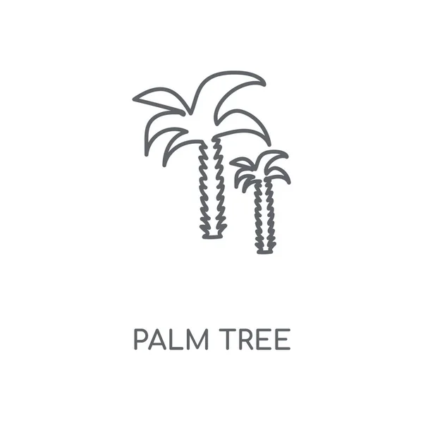 Palm Tree Linear Icon Palm Tree Concept Stroke Symbol Design — Stock Vector