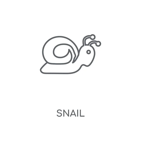 Icône Linéaire Escargot Concept Escargot Conception Symbole Course Illustration Vectorielle — Image vectorielle