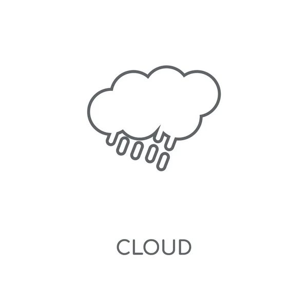 Liniowy Ikona Chmury Chmury Koncepcja Symbol Obrysu Cienkich Elementów Graficznych — Wektor stockowy